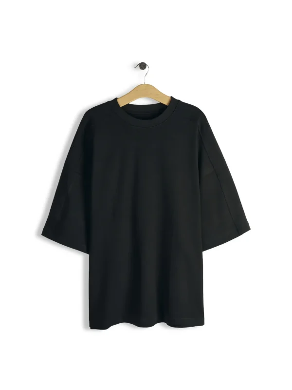 haft KOSZULKA CZARNA OVERSIZE